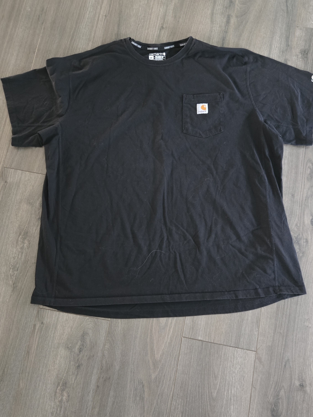 Carhartt Force Pocket T-Shirt Men's 3XL Relaxed Fit Black Short Sleeve Workwear - Picture 2 of 13